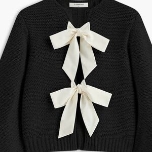 Commense Crew Neck Bow Knit sweater Xl